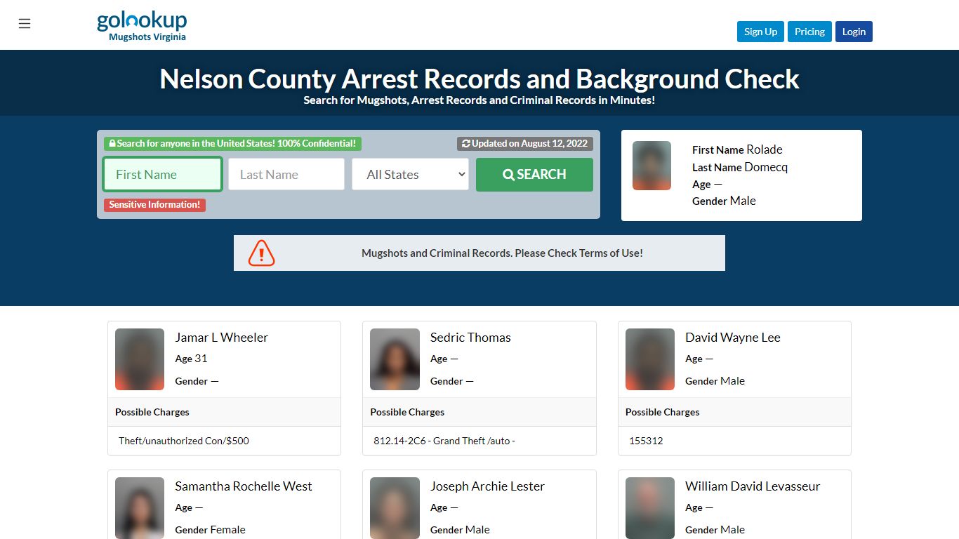 Nelson County Mugshots, Nelson County Arrest Records